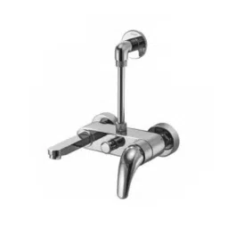 PLUMBER ANGEL Side Operated Single Lever Wall Mixer with L Shaped Tubular Bend Set for Overhead Shower, ANG-3102-LB-16