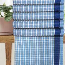 Athom Living Blue 5 Pcs Printed Cotton 210 GSM Bath Towel-image-31