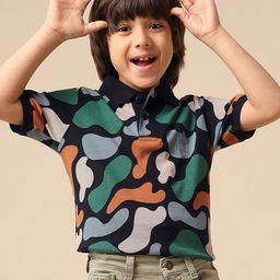 u.s. polo assn. kids Uspa Kids Boys Abstract Printed Regular Fit Polo Cotton T-shirt-picture-23
