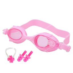 Toyshine Adjustable Silicone StrapSwimming Goggles - Pink-14