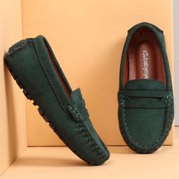 Babyoye Slip On Style Solid Formal Shoes - Green-image-75