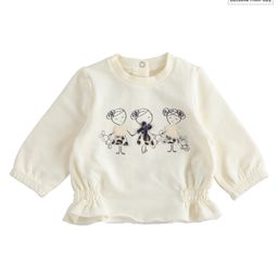 iDO Italy Cotton Full Sleeves Sweatshirt With Patch- Cream-image-76
