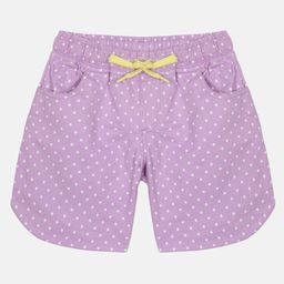 Kiddopanti Polka Dot Printed Woven Shorts - Purple-image-30