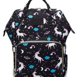 Chinmay Kids Large Capacity Mother Bag Diaper Backpack with Insulated Bottle Storage Diaper bag Black-image-120