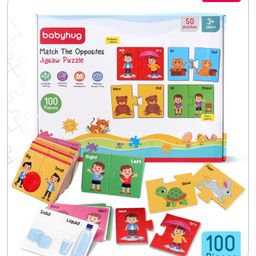 Babyhug Match the Opposite Jigsaw Puzzle Multicolour - 100 Pieces-11