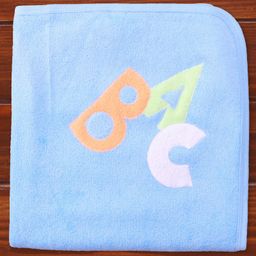 Child World Terry Knit Hand & Face Towels Letter Embroidery L 84 x B 55 cm - Light Blue-image-49