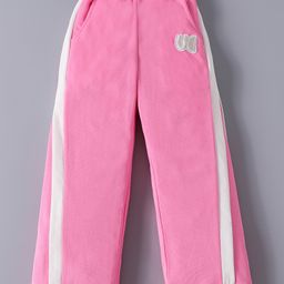 Mark & Mia Cotton Full Length Trouser with Embroidered Patch - Pink-image-27