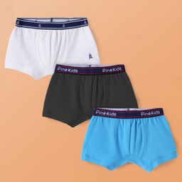 Pine Kids Cotton Elastane Knit Solid Colour Trunks Pack of 3 (Colour May Vary)-image-64