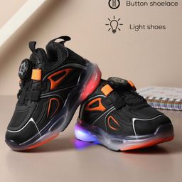 FEETWELL SHOES Colour Blocked LED Shoes - Black-image-85