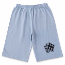 Luke and Lilly Cotton Knit Rubiks Cube Printed Shorts - Grey-picture-0