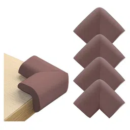 Baby Miniature L-Shaped Baby Safety Corner Protector Pack Of 4 - Brown-picture-15