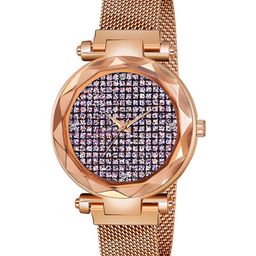 CSAMON Women Embellished Dial & Straps Analogue Watch GR_379_Rose Gold_Full Diamouns-image-6