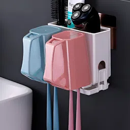 HOKIPO White & Blue Solid Plastic-4