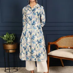 GULMOHAR JAIPUR Floral Printed Straight Kurta-image-66