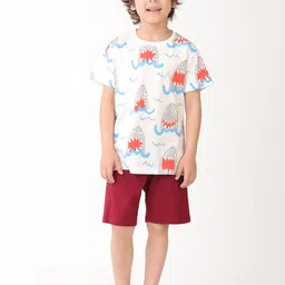 Anthrilo Boys Printed T-Shirt & Short Clothing Set-40