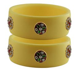 Vidhya Kangan Women Beige Bangle-image-12