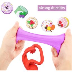 Oskart Bounce Clay 12 Different Color Fluffy Foam Clay with Tools Pack of 12 - Multicolor image 4