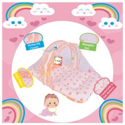 Kwitchy New Born Baby Bedding Combo Set Mattress with Net & Sleeping Bag -Orange image 4