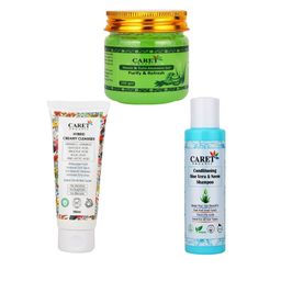 CARET ORGANIC Set of 3 Aloe Vera Gel & Creamy Cleaser with Neem Shampoo-13