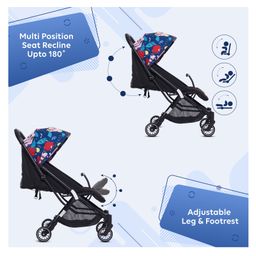 luv lap LuvLap Urbane Baby Stroller with Multi Level Recline - Multicolor image 5