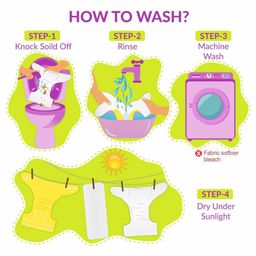 Sparkle Joy Free Size Reusable Cloth Diaper With Insert Pack Of 2 - Pink & Yellow image 5