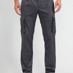 Arrow New York Men Smart Slim Fit Pleated Cargos Trousers-picture-25