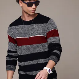 The Roadster Life Co. Striped Acrylic Pullover-image-31