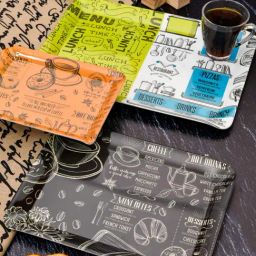 Goodhomes Multicolor Melamine Serving Trays - Set of 3-image-1