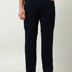Ad By Arvind Navy Cotton Slim Fit Jeans-picture-10
