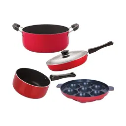 Nirlon Red Aluminium Non-Stick Cookware Combo - Set of 4-15