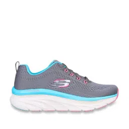 Skechers Women's D'LUX WALKER-FRESH FINESSE Grey Multi Casual Slip On Shoe-image-91