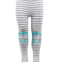 Bonjour Kids Light Grey Doraemon Print Tights-image-67