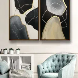 The Art House Abstract Multicolor Canvas Wall Painting-30