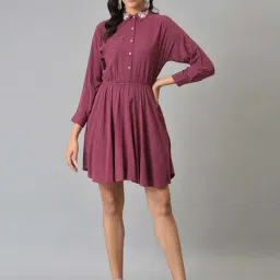 W Pink Printed A-Line Dress-picture-17