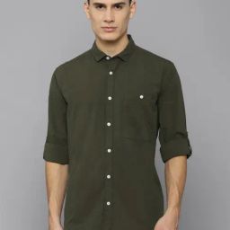 Louis Philippe Jeans Green Slim Fit Shirt-picture-46