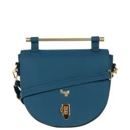 Baggit Blue Solid Medium Satchel Handbag-image-97