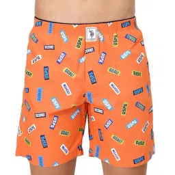 U.S. Polo Assn. Orange Cotton Regular Fit Printed Boxers-picture-12