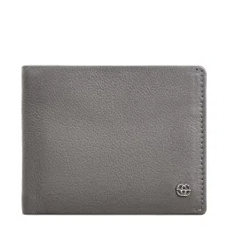 Eske Otis Grey Textured Bi-Fold Wallets For Men image 1