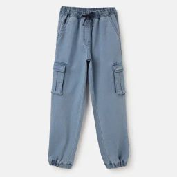 Blue Giraffe Girls Blue Loose Fit Jeans-picture-7