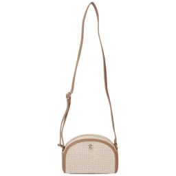 Tommy Hilfiger Fawn & Optic White Logo PVC Sling Handbag-32