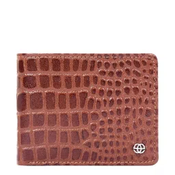 Eske Ren¿ Tan Textured Bi-Fold Wallets For Men image 1