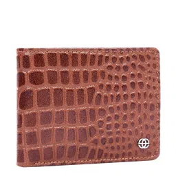 Eske Ren¿ Tan Textured Bi-Fold Wallets For Men image 2