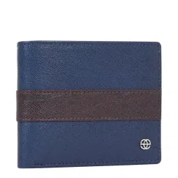 Eske Tristan Blue & Black Color Block Bi-Fold Wallets For Men image 2