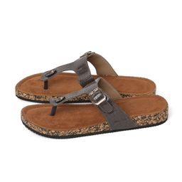 KNEETOES Women T-Strap Flats with Buckles-image-91