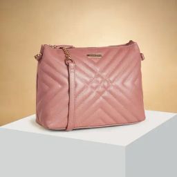Forever Glam by Pantaloons Dark Blush Solid Sling Handbag-image-34