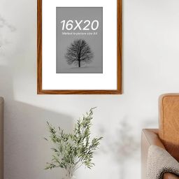 Art Street Synthetic Wood Brown Document Photo Frame (16 x 20 Inch) - Set of 2 image 1