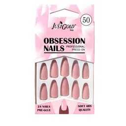 JUSTGOLD Set Of 24 Professional Obsession Press On Pre Glued Nails - Pink 50-image-75