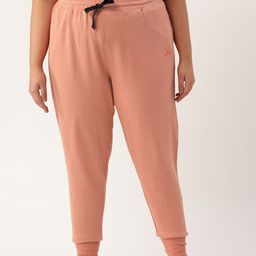 Rute Women Plus Size Coral Red Joggers-image-94