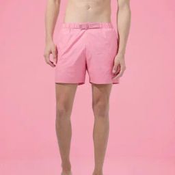 Rare Rabbit Pink Regular Fit Solid Shorts-picture-18