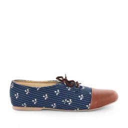 Kanvas Women's Blue Derby Shoes-image-36